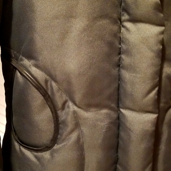 like new Soia & Kyo Dark Gray Heavily Filled Knee Length Down Parka - Picture 3 of 11